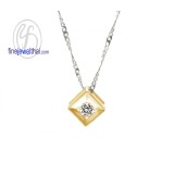 จี้เพชร จี้ทองสีชมพู จี้พิ้งค์โกลด์ เพชรแท้ พิ้งค์โกลด์แท้  P1101DPG
